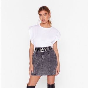 Nasty Gal Denim Mini Skirt